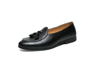 Men’s Black Leather Andrea Tassel Loafer  |  Mens Loafers Loafers Loafers