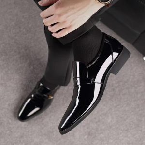 Men’s Black Patent Leather Derby Shoe  |  Mens Lace-Ups Lace-Ups Lace-Ups