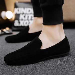 Men’s Blue Velvet Slipper  |  Mens Slippers Mens Mens