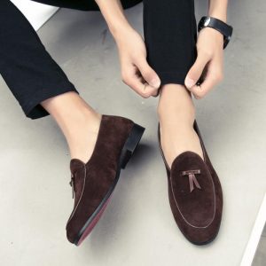 Men’s Blue Velvet Slipper With Bow Detail  |  Mens Slippers Mens Mens