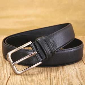 Men’s Brown Embossed Leather Adjustable Belt  |  Mens Belts Accessories Belts