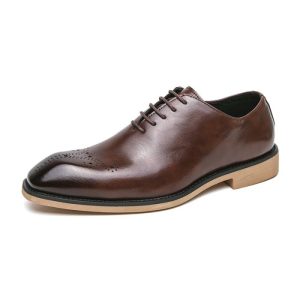 Men’s Brown Leather Oxford Brogue  |  Mens Lace-Ups Lace-Ups Lace-Ups