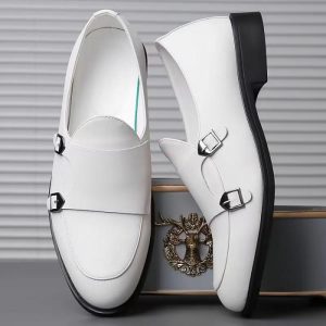 Men’s Polished Blue Leather Double-Buckle Loafer  |  Mens Double Buckle Double Buckle Double Buckle