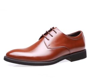 Men’s Polished Brown Leather Derby Shoe  |  Mens Lace-Ups Lace-Ups Lace-Ups