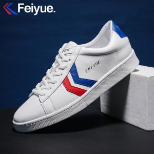 Men’s White And Blue Leather Double Buckle Sneaker  |  Mens Sneakers Mens Mens