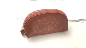 Orange Saffiano Leather Pouch  |  Mens|Womens Small Leather Goods Accessories Mens