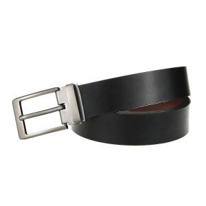 Reversible And Adjustable Black And Blue Leather Belt  |  Mens Belts Accessories Belts