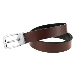 Reversible And Adjustable Smooth Blue And Tumbled Black Leather Belt  |  Mens Belts Accessories Belts