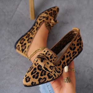 Women’s Animal-Print Cavallino Andrea Tassel Loafer  |  Womens Loafers Flats Shoes Flats Shoes