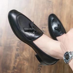 Women’s Black Leather Andrea Tassel Loafer  |  Womens Loafers Flats Shoes Flats Shoes