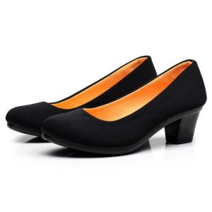 Women’s Black Suede Low-Heel Pump  |  Womens Pumps & Heels Pumps & Heels Pumps & Heels