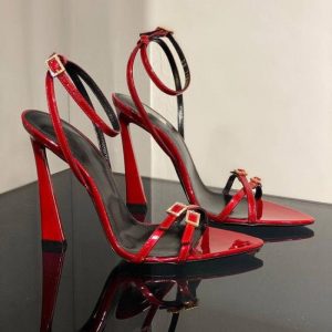 Women’s Red Leather High-Heel Sandal  |  Womens Sandals Sandals Sandals